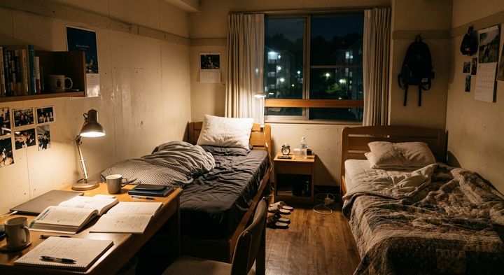 【濃厚連れオナ】学生寮の相部屋で初めて連れオナした夜 3 オナホ編
